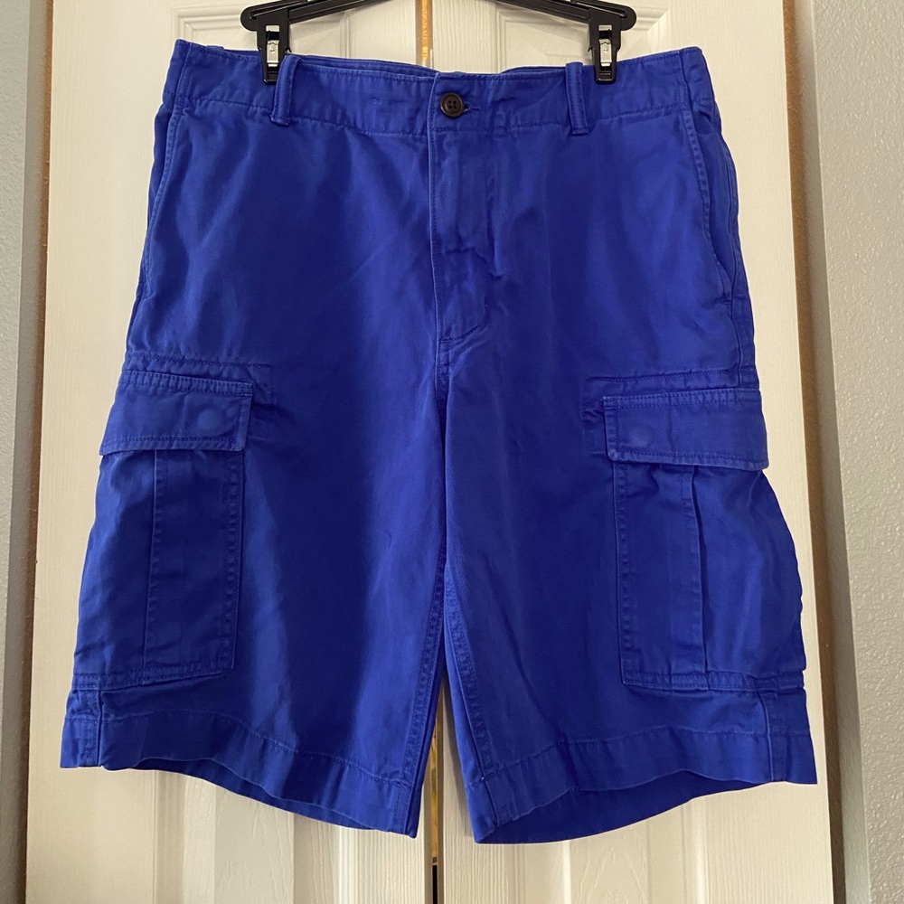 Land’s End Men’s Blue cargo shirts waist size 32 - Picture 1 of 8